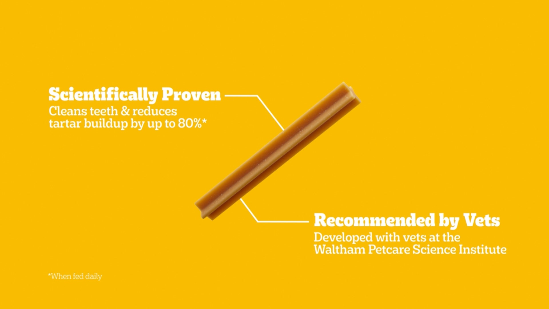 A 3D visualisation of a Pedigree Dentastix dental chew.