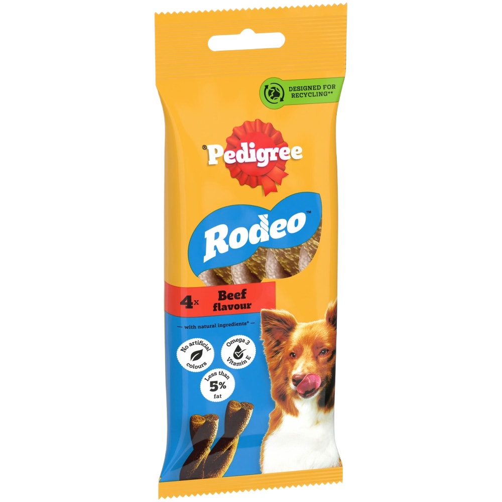 PEDIGREE® RODEO™ Dog Treats with Beef 123g, 70g