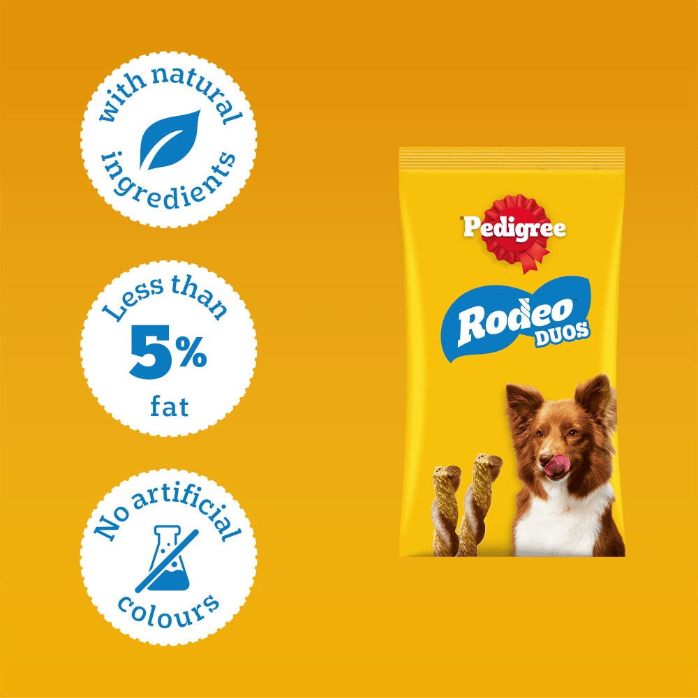 PEDIGREE RODEO Duos Bacon and Chicken Dog Treats 7 Sticks