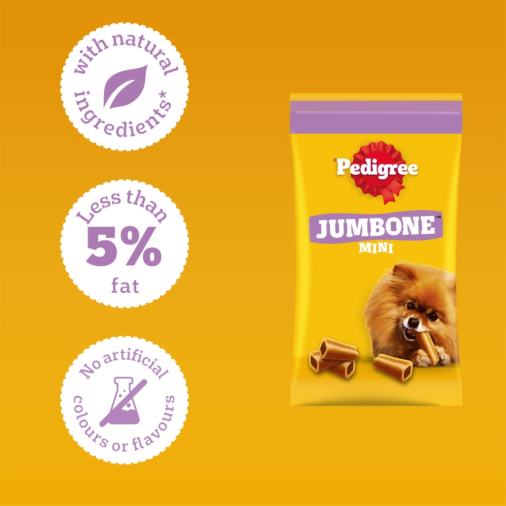PEDIGREE JUMBONE Mini Small Dog Treats Beef and Poultry 4 Chews