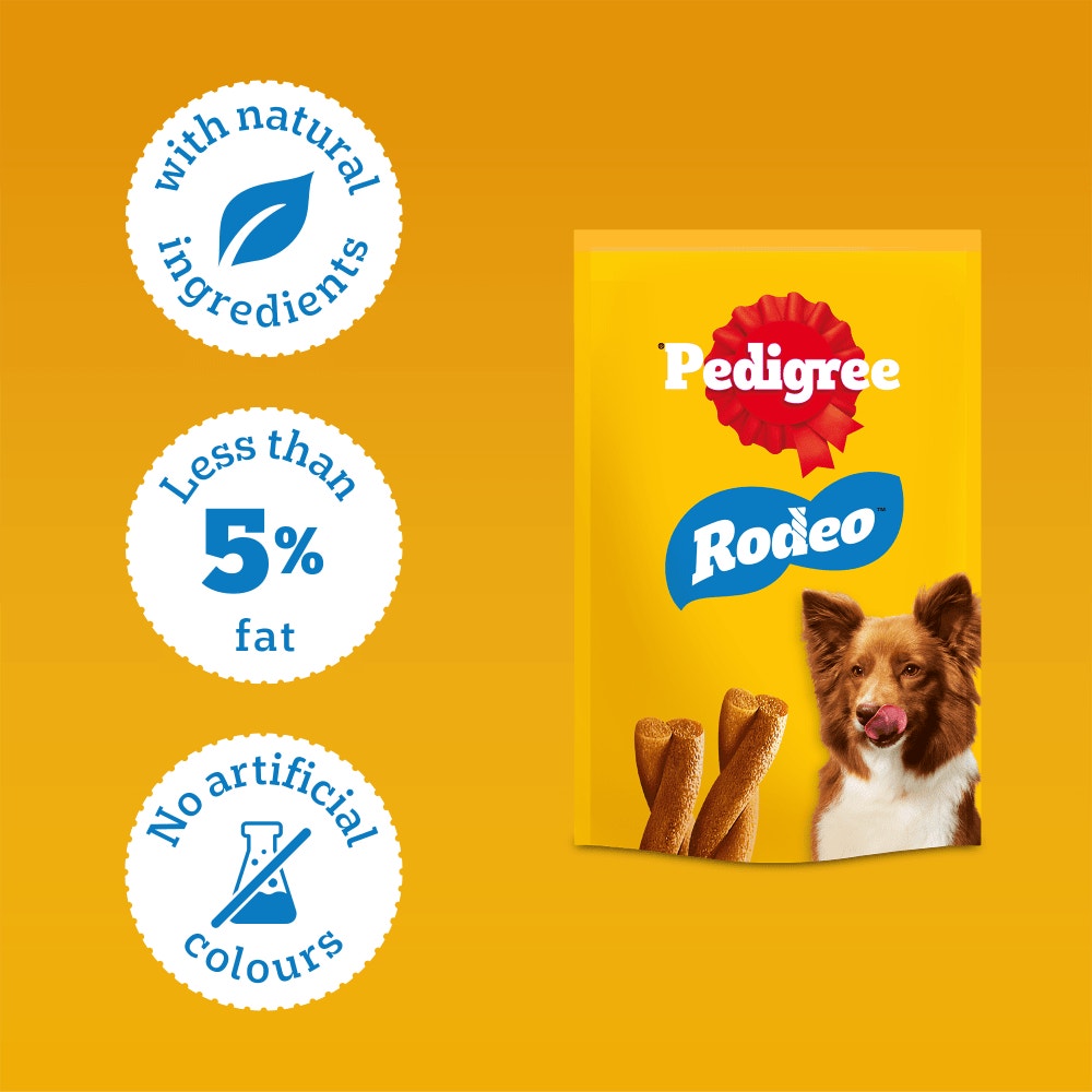 PEDIGREE® RODEO™ Dog Treats with Beef 123g, 70g