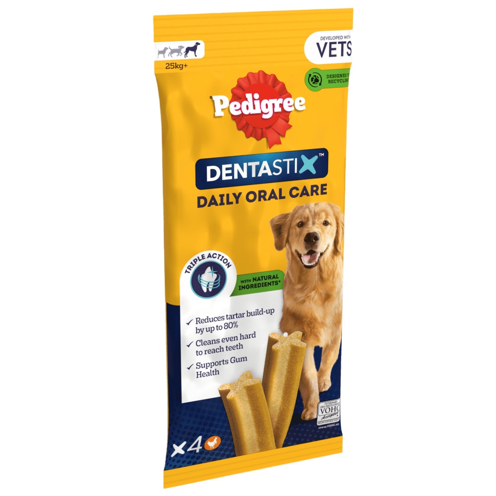 PEDIGREE® DENTASTIX™ Daily Dental Chews Large Dog Treats 4.05kg, 1.62kg, 1.08kg, 810g and 154g