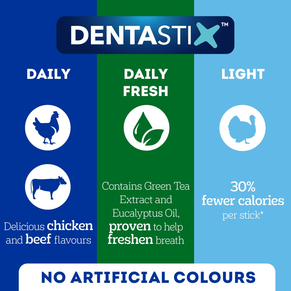 PEDIGREE® DENTASTIX™ Light Daily Dental Chews Medium Dog Treats 5 & 28 Sticks