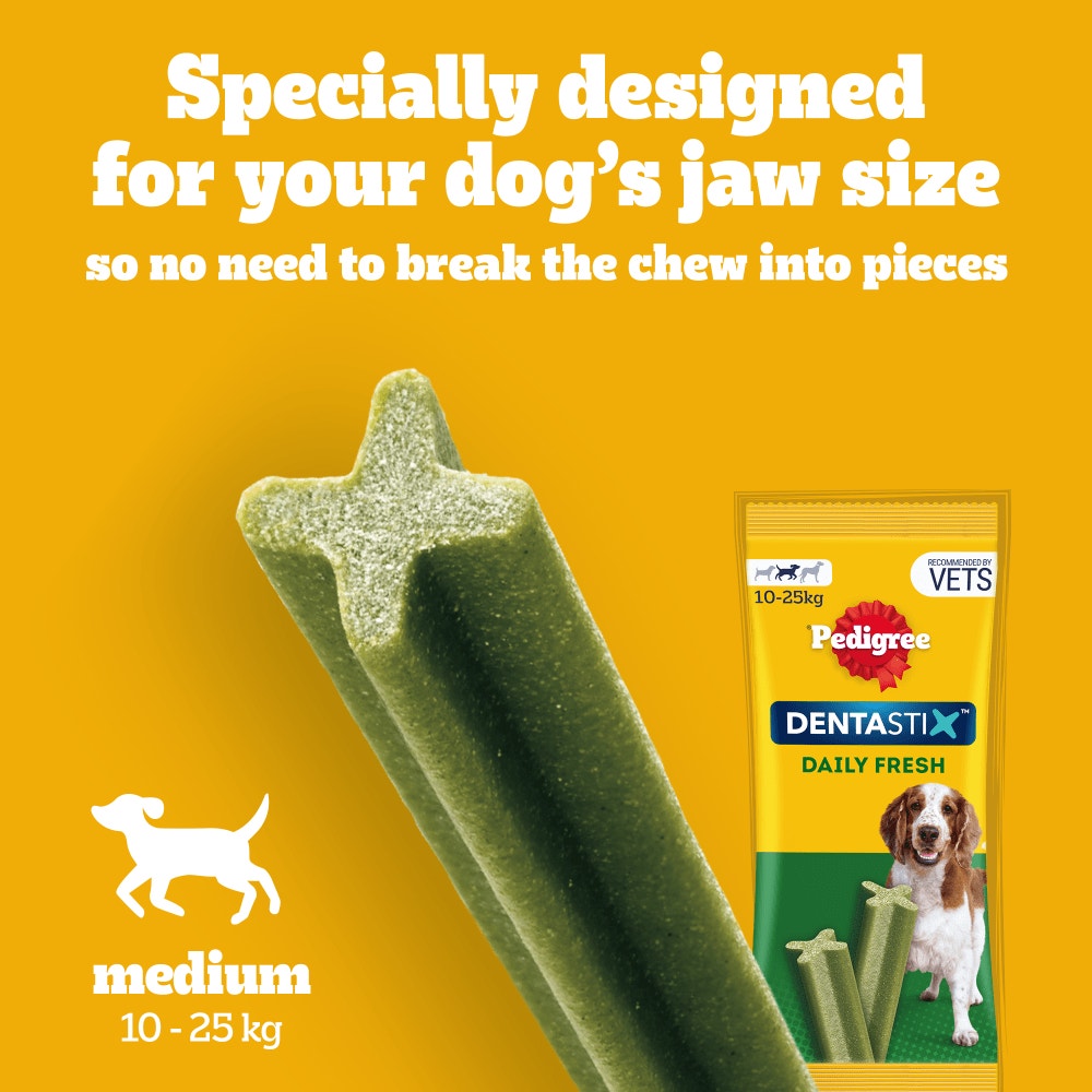 PEDIGREE® DENTASTIX™ Fresh Daily Dental Chews Medium Dog Treat 720g,128g