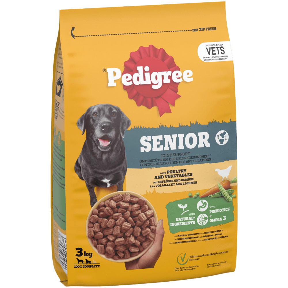 PEDIGREE COMPLETE Senior Dry Dog Food Poultry and Vegetables 3kg