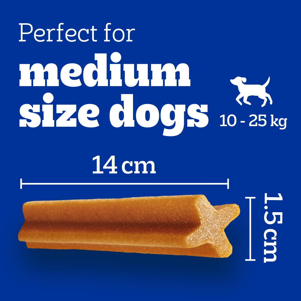 PEDIGREE® DENTASTIX™ Daily Dental Chews Medium Dog Treat 2.7kg, 1.44kg, 720g, 128g, 77g