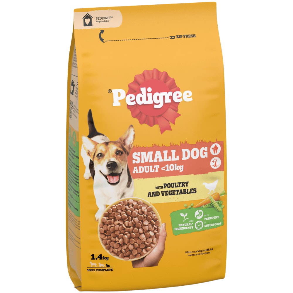 PEDIGREE® COMPLETE™ Dry Small Dog Food with Poultry & Vegetables 3kg, 1.4kg