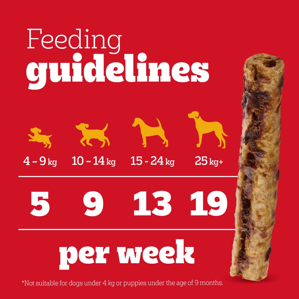 PEDIGREE® RANCHOS™ LASTIN LAYERS' Dog Chew Treat Beef Flavour 12x40g  Mega Box