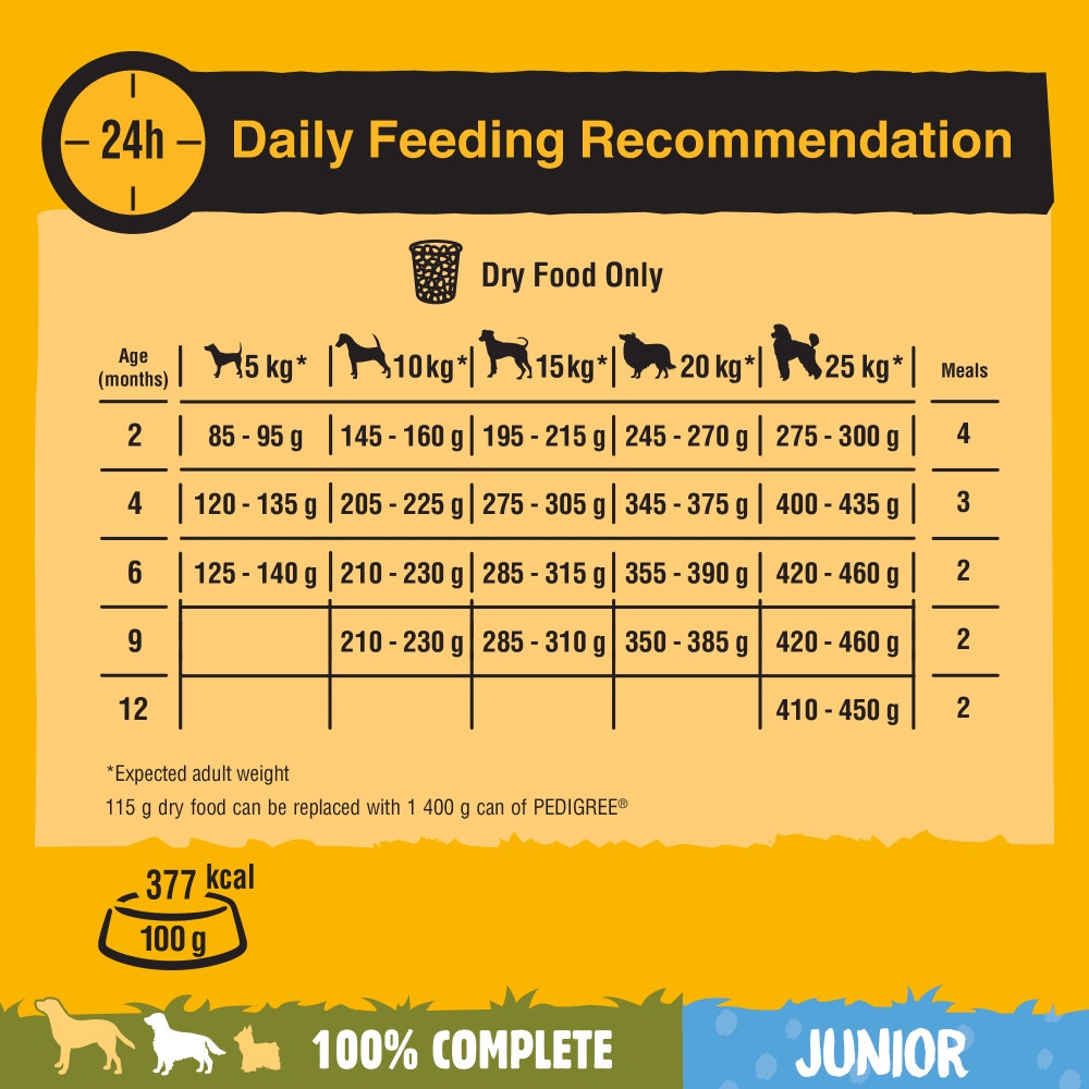 PEDIGREE® COMPLETE™ Junior/Puppy Dry Chicken and Rice 10kg