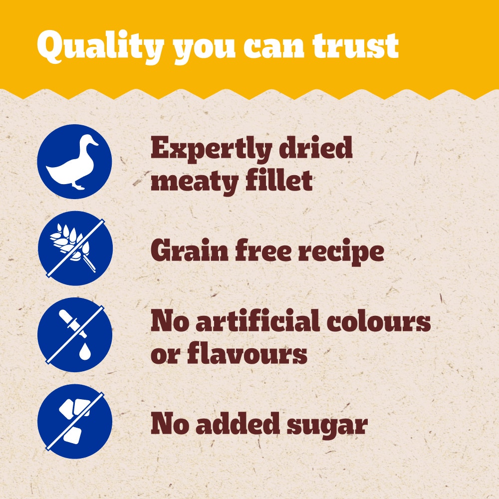 PEDIGREE RANCHOS Fillets Dog Treats with 100% Natural Duck Breast 70g