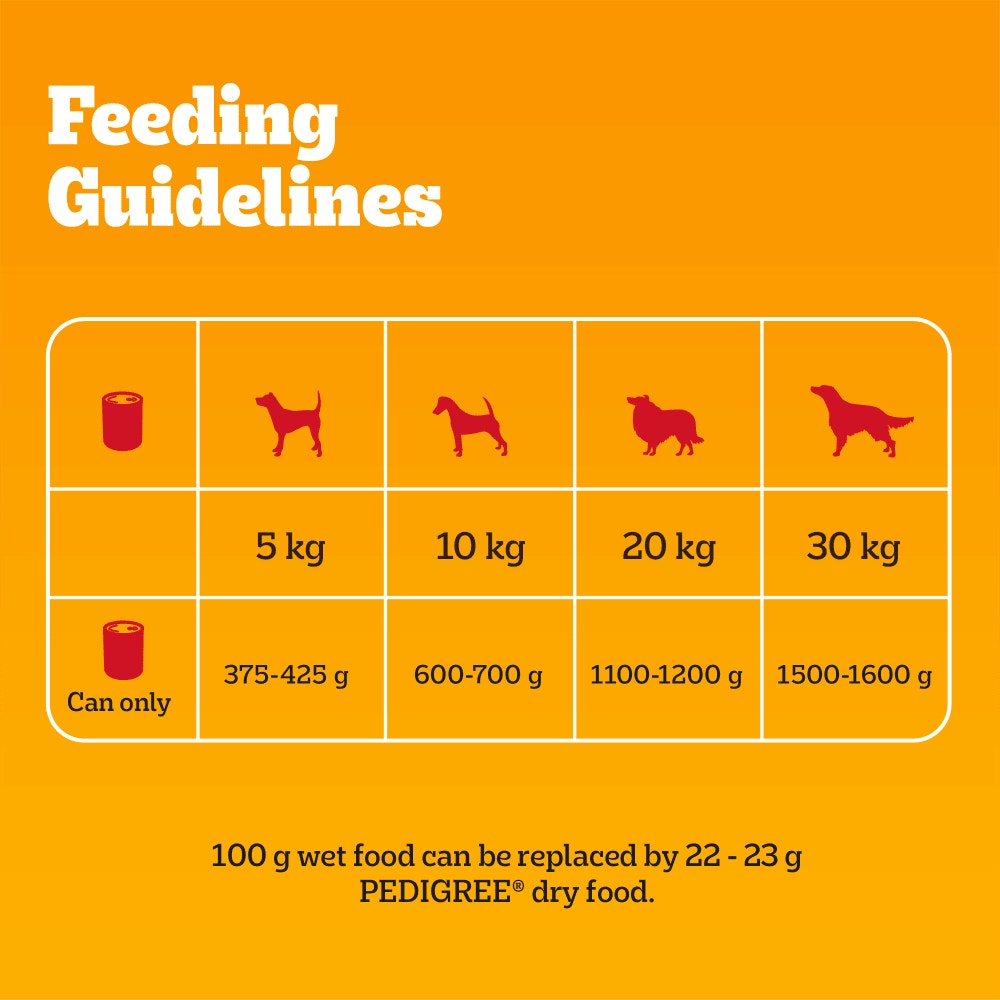 PEDIGREE® Adult Wet Dog Food Chunks in Gravy with Chicken 400g Can