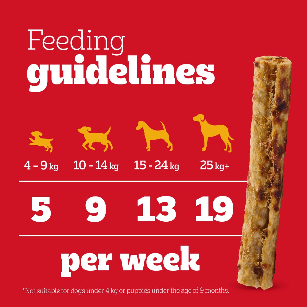 PEDIGREE® RANCHOS™ LASTIN LAYERS' Dog Chew Treat Chicken 12 x 40g  Mega Box