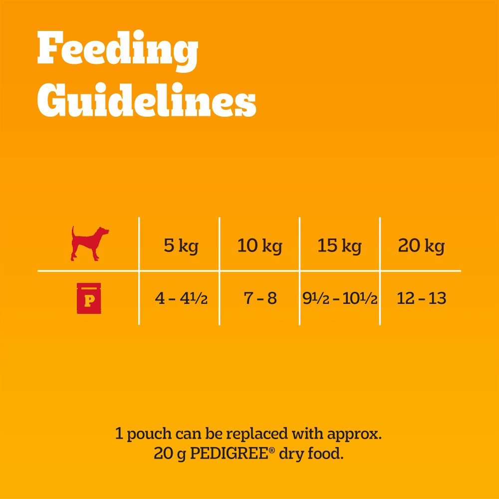 PEDIGREE® Adult Wet Dog Food Mixed Selection in Gravy Pouch 80 x 100g,40 x 100g,12 x 100g