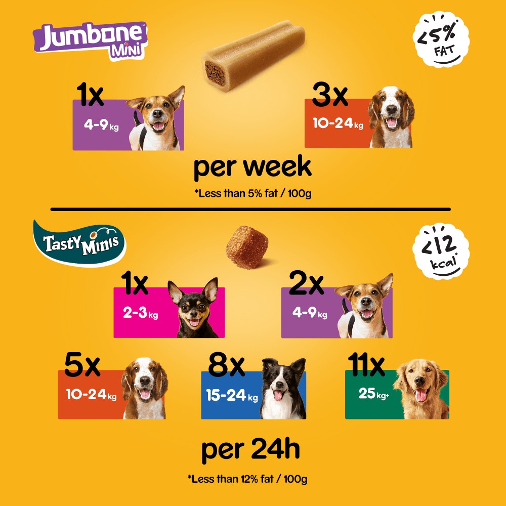 PEDIGREE® Tasty Minis & JUMBONE™ Adult Small Dog Treats Mega Box 740g