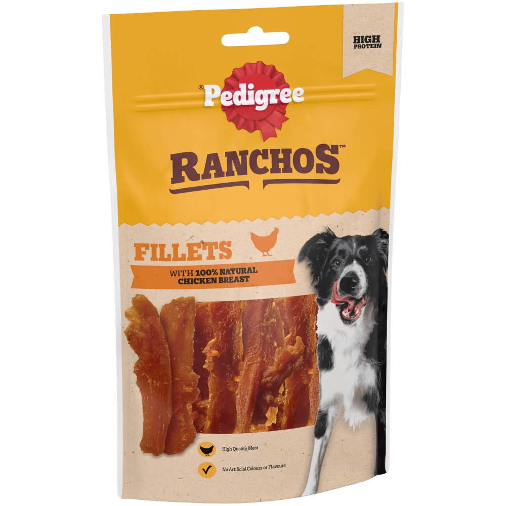 PEDIGREE RANCHOS Fillets Dog Treats with 100% Natural Chicken Breast 70g