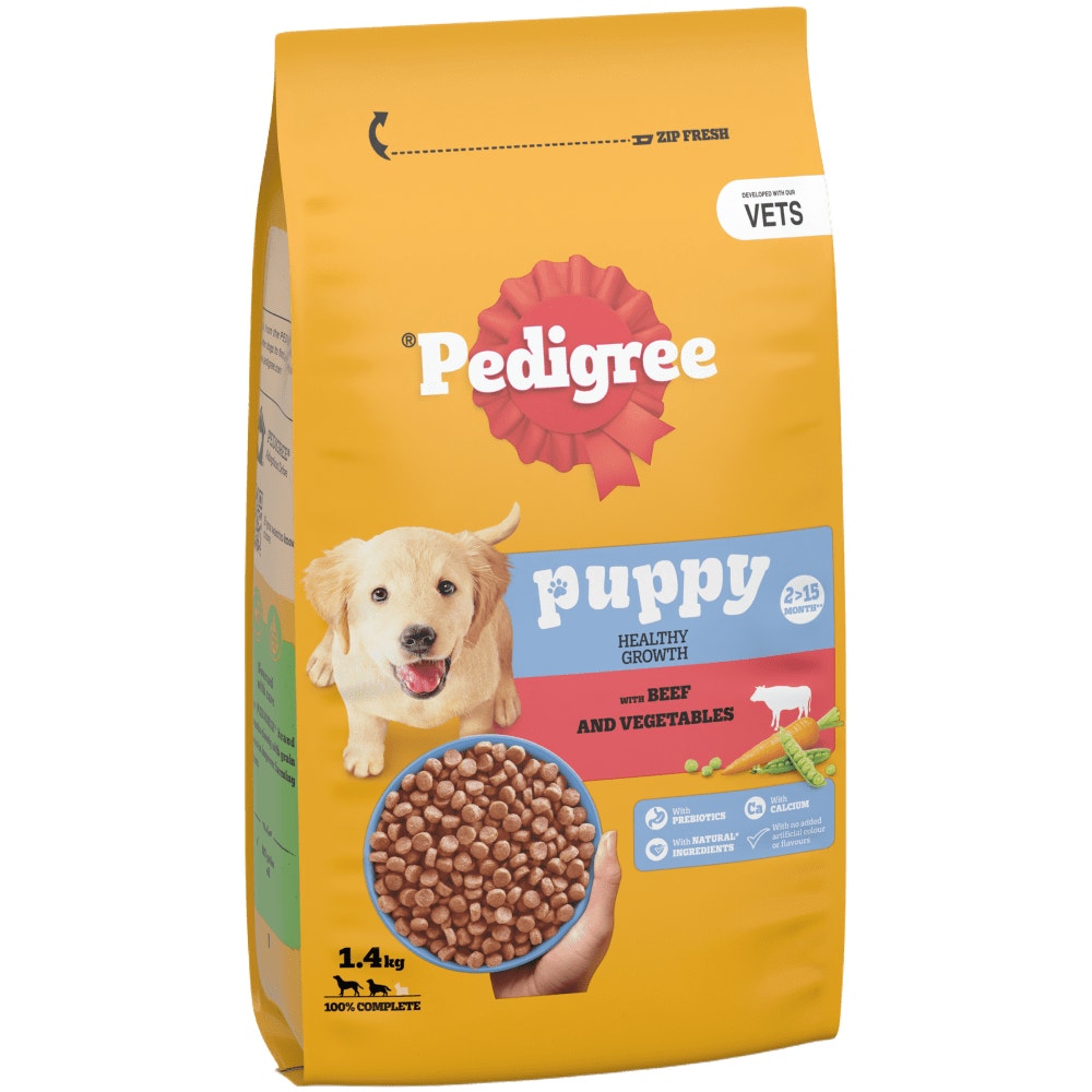 PEDIGREE COMPLETE Junior/Puppy Dry Dog Food Beef and Vegetables 1.4kg