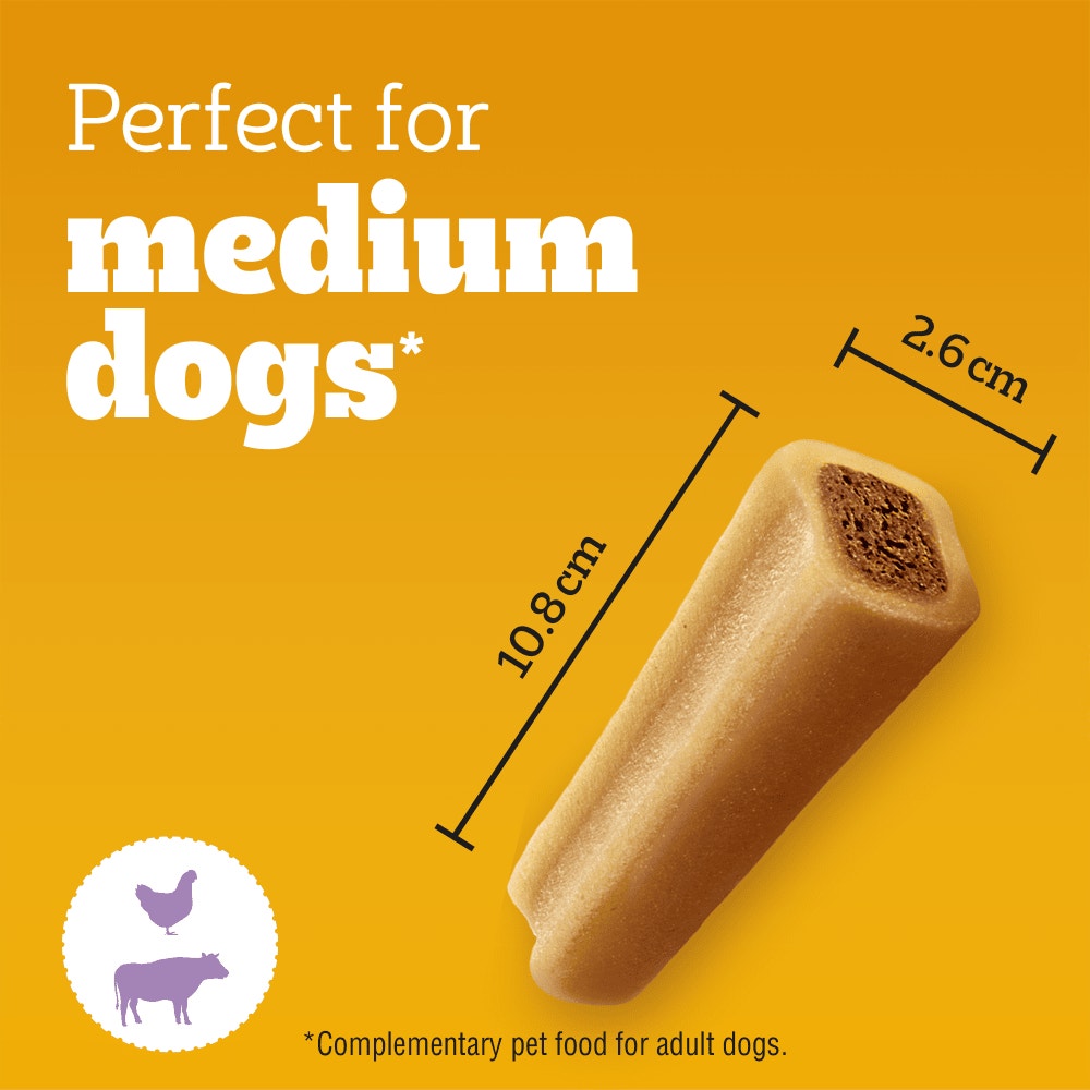 PEDIGREE JUMBONE Medium Dog Treats Beef and Poultry 2 Chews
