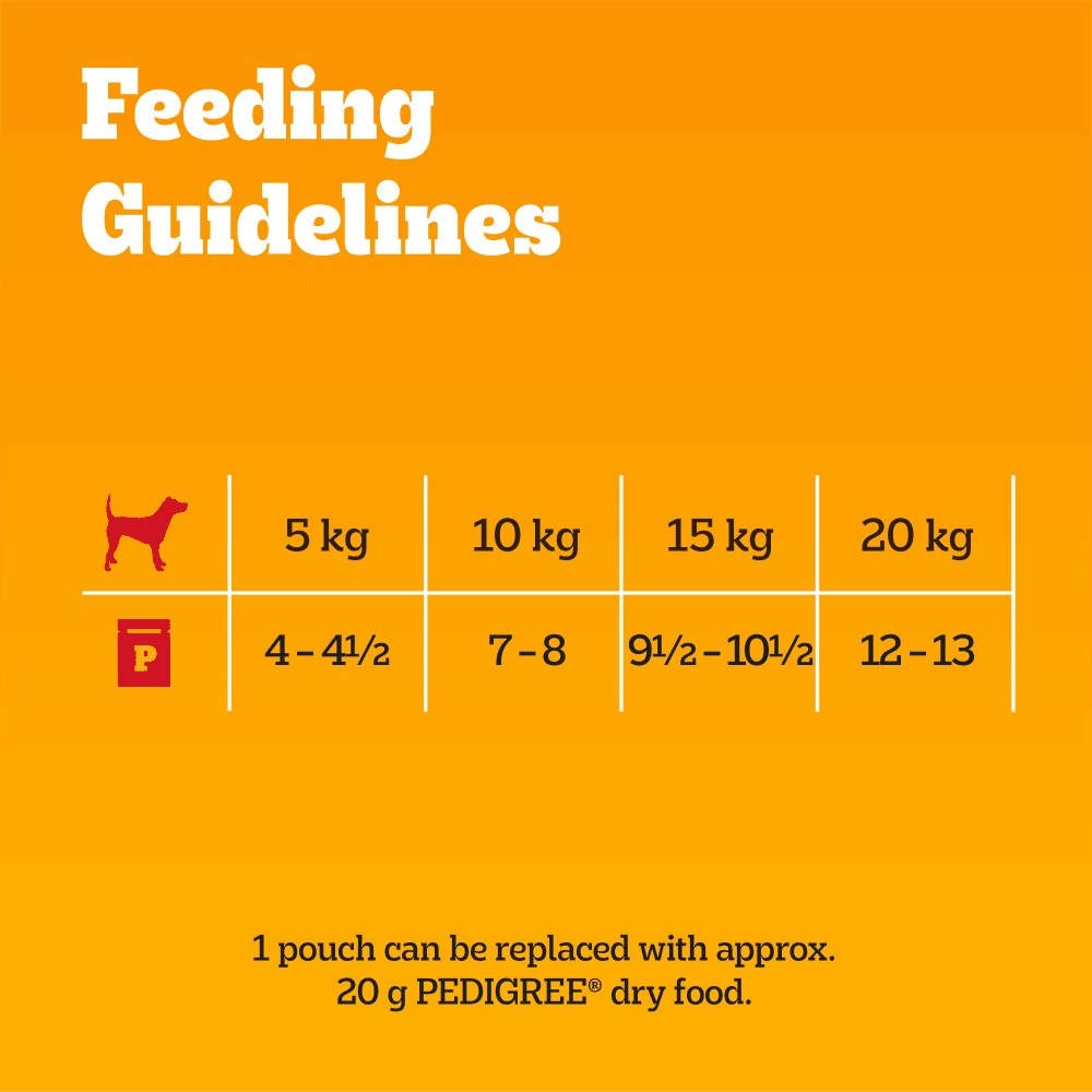 PEDIGREE® Adult Wet Dog Food with Beef & Liver Mix in Gravy 3 x 100g Pouch