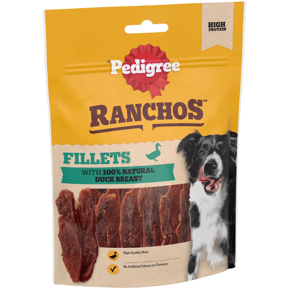 PEDIGREE RANCHOS Fillets Dog Treats with 100% Natural Duck Breast 70g