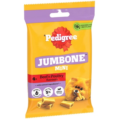 JUMBONE™ Mini Small Dog Treats with Beef & Poultry