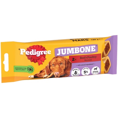 JUMBONE™ Medium Dog Treats with Beef & Poultry