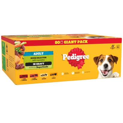 Adult Wet Dog Food Mixed Selection in Gravy Pouch