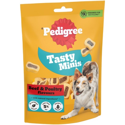 TASTY MINIS Dog Treats Chewy Slices with Beef & Poultry